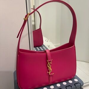 Yves Saint Laurent Le 5 a 7 Hobo Pink Shoulder Bag